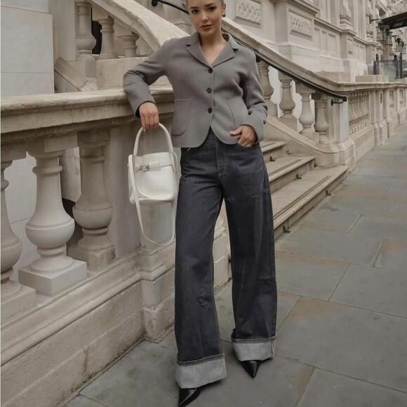 Zara Double Faced Fitted Blazer Size Medium - Picture 4 of 13